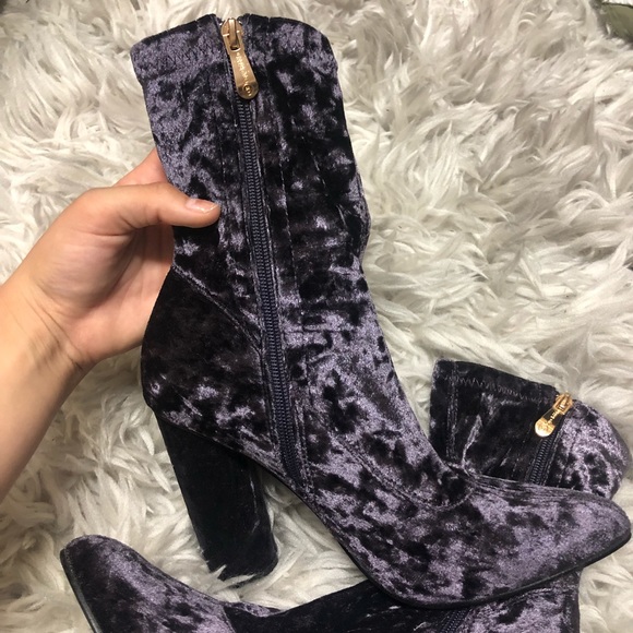 Shoes - BOGO crushed velvet boots